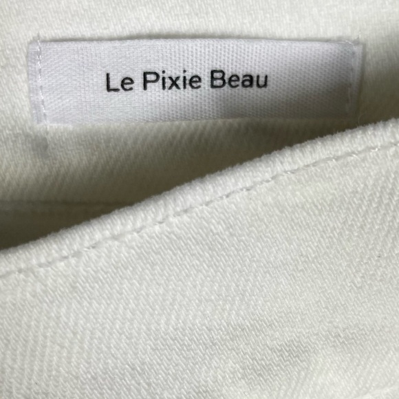 Frame Jeans Womens 26 White Le Pixie Beau Distressed Boyfriend Blanc Drive Rips - Picture 9 of 12